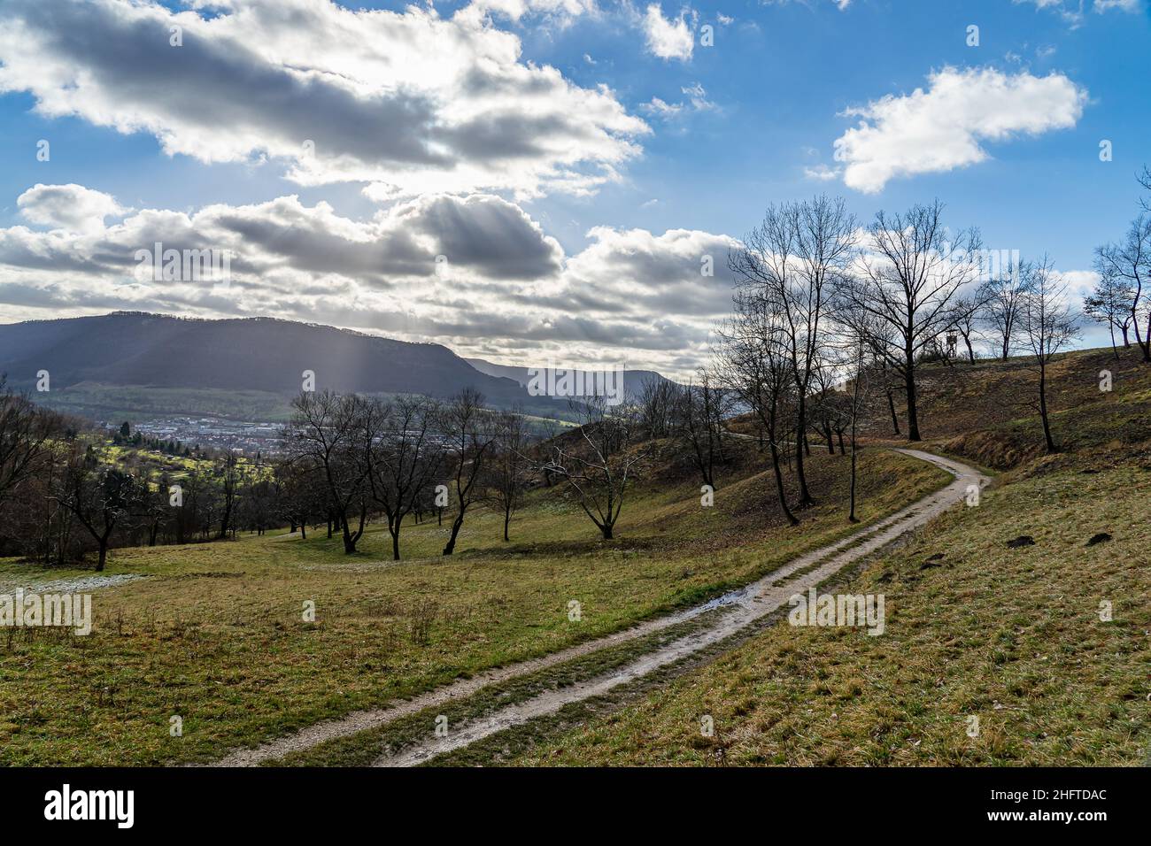 vue de kappishäuser sur l'ermstal Banque D'Images