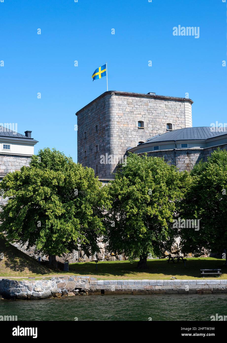 Forteresse de Vaxholm dans l'archipel de Stockholm Banque D'Images