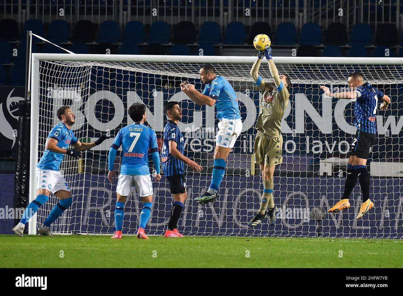 Gianluca Checchi/Lapresse 21 02 2021 Bergame (Italia) Sport Soccer Atalanta vs Napoli - Championnat italien de football League A 2020/2021 - Gewiss Stadium sur la photo: Alex Meret Banque D'Images