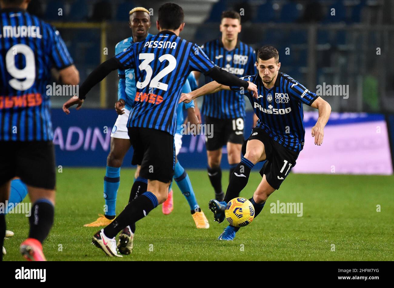 Gianluca Checchi/Lapresse 21 02 2021 Bergame (Italia) Sport Soccer Atalanta vs Napoli - Championnat italien de football League A 2020/2021 - Gewiss Stadium sur la photo: Remo Freuler Banque D'Images