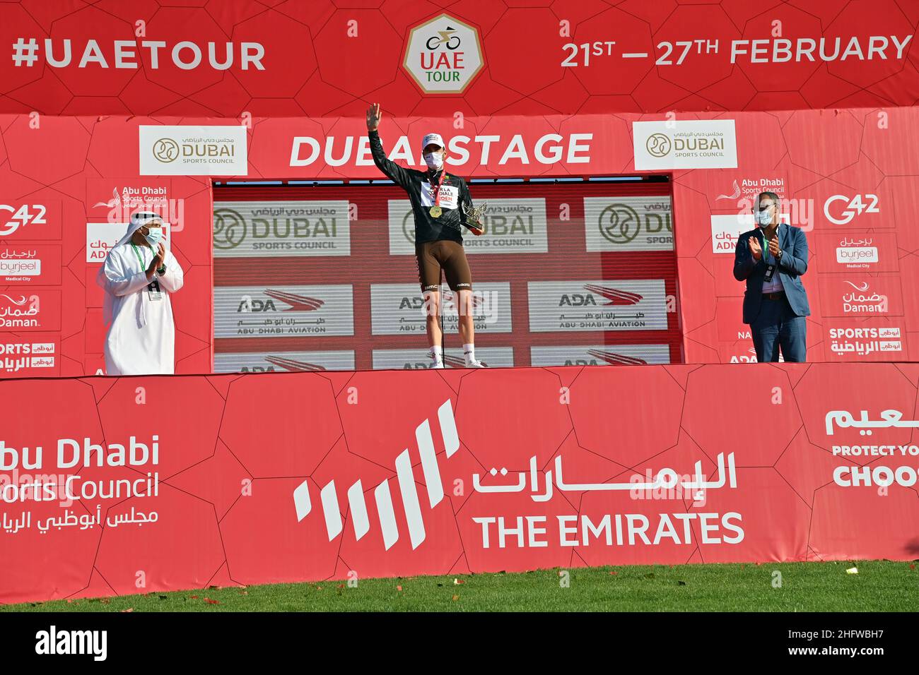 Lapresse - Gian Mattia d'Alberto 26 février 2021 Dubai (Émirats Arabes Unis) Sport Cycling UAE Tour 2021 -DUBAI STAGE- Stage 6 - du Fujairah Intl Marine Club à Jebel JAIS- - 102,5 miles dans le pic: Banque D'Images