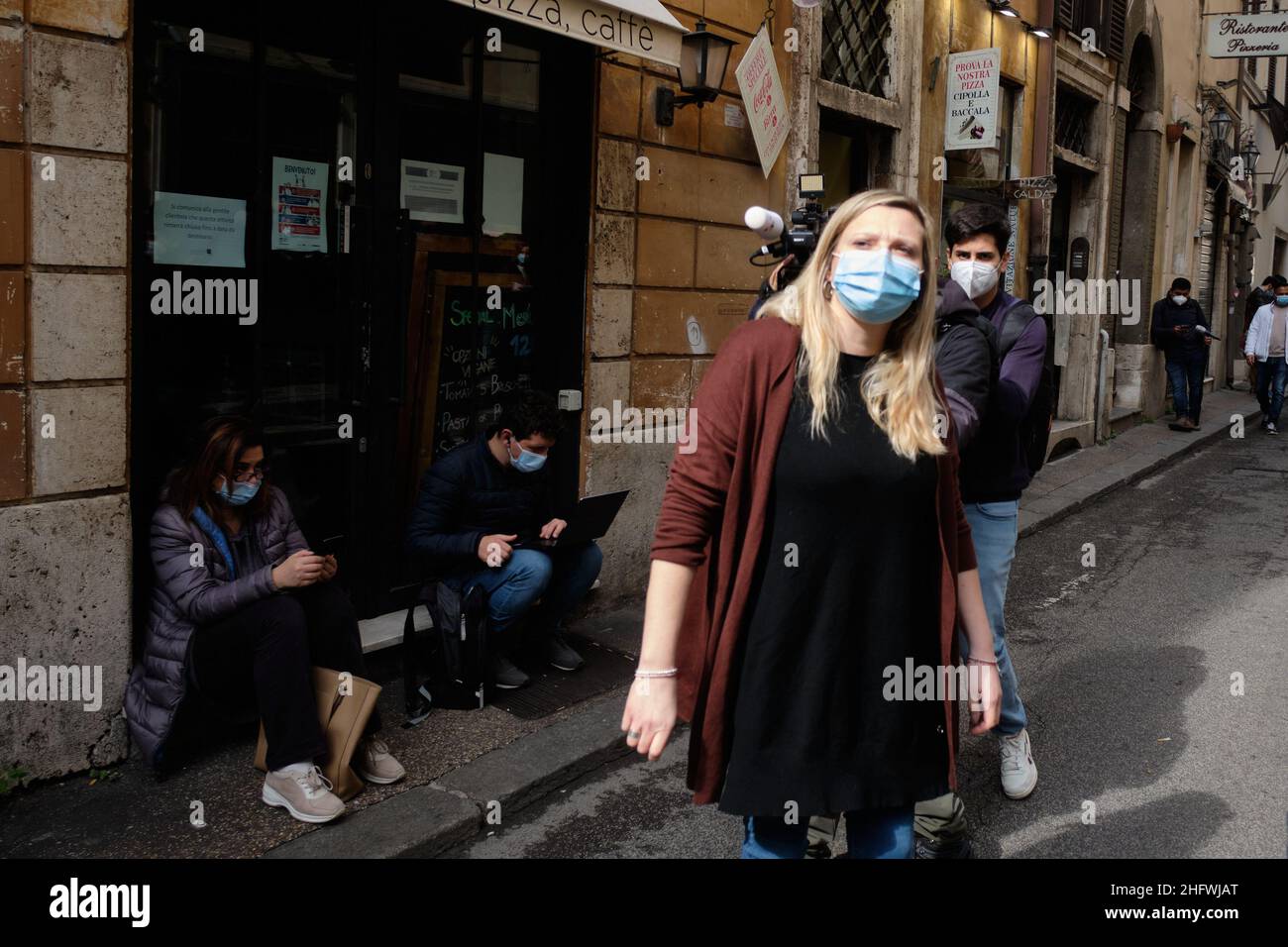 Mauro Scrobogna /LaPresse 06 mars 2021 Rome, Italie politique mouvement sarde - PD secrétaire crise dans la photo: Le Président de la PD Valentina Cuppi attend les représentants du mouvement sarde Banque D'Images