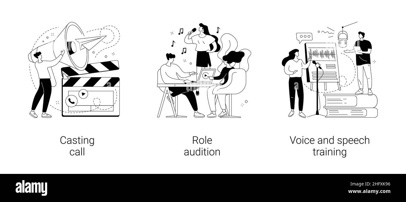 Illustrations vectorielles abstraites du concept de l'agence de modélisation. Illustration de Vecteur