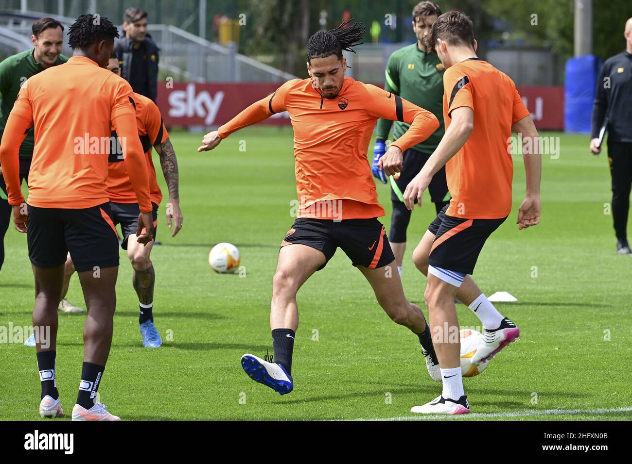 Luciano Rossi/ Roma/ Lapresse 05/05/2021 Rome (Italie) Sport Soccer Training Trigoria, Rome dans le pic: Cris Smalling Banque D'Images