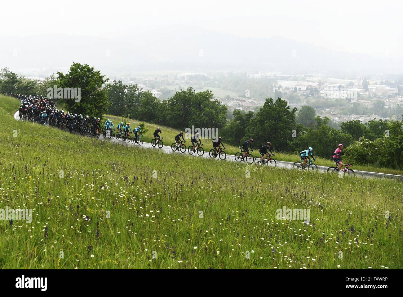 Fabio Ferrari/Lapresse 11 mai 2021 Italie Sport Cycling Giro d'Italia 2021 - 104th Edition - Stage 4 - de Piacenza à Sestola dans le pic: Pendant la course Banque D'Images