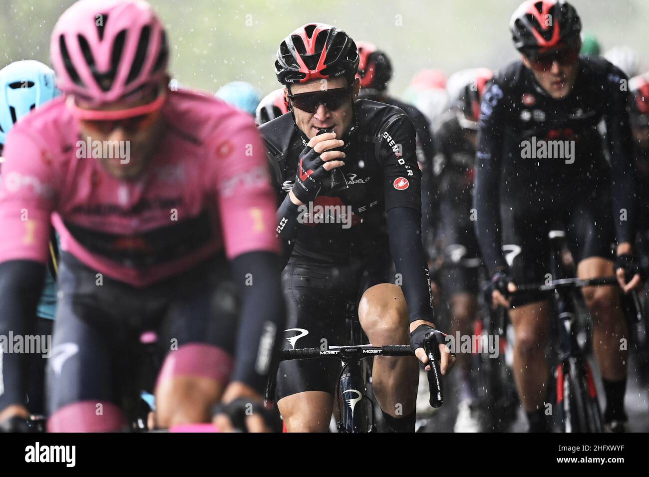 Fabio Ferrari/Lapresse 11 mai 2021 Italie Sport Cycling Giro d'Italia 2021 - 104th Edition - Stage 4 - de Piacenza à Sestola dans le pic: Pendant la course Banque D'Images