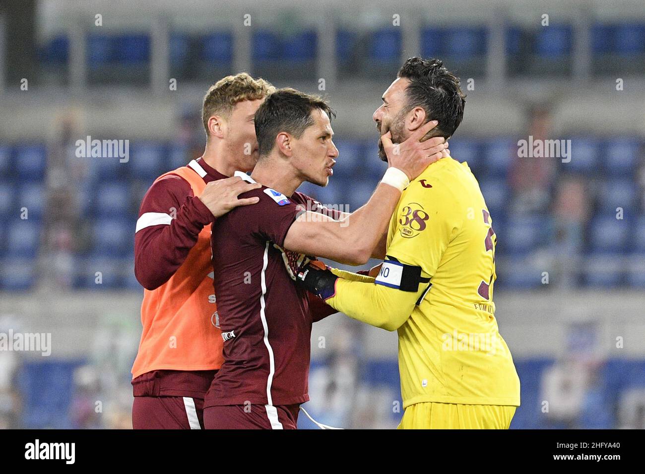 Fabrizio Corradetti / Lapresse 18st mai 2021 Rome, Italie football Lazio vs Turin - Championnat italien de football Ligue A TIM 2020/2021 - Stade Olimpico dans le pic:le FC de Turin fête Banque D'Images