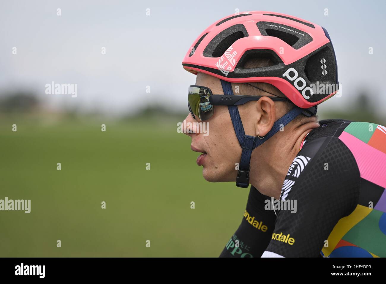 Fabio Ferrari/Lapresse 21 mai 2021 Italie Sport Cycling Giro d'Italia 2021 - 104th Edition - Stage 13 - de Ravenne à Vérone dans la photo: Pendant la course.CARTHY Hugh John (GBR) (EF EDUCATION - NIPPO) Banque D'Images