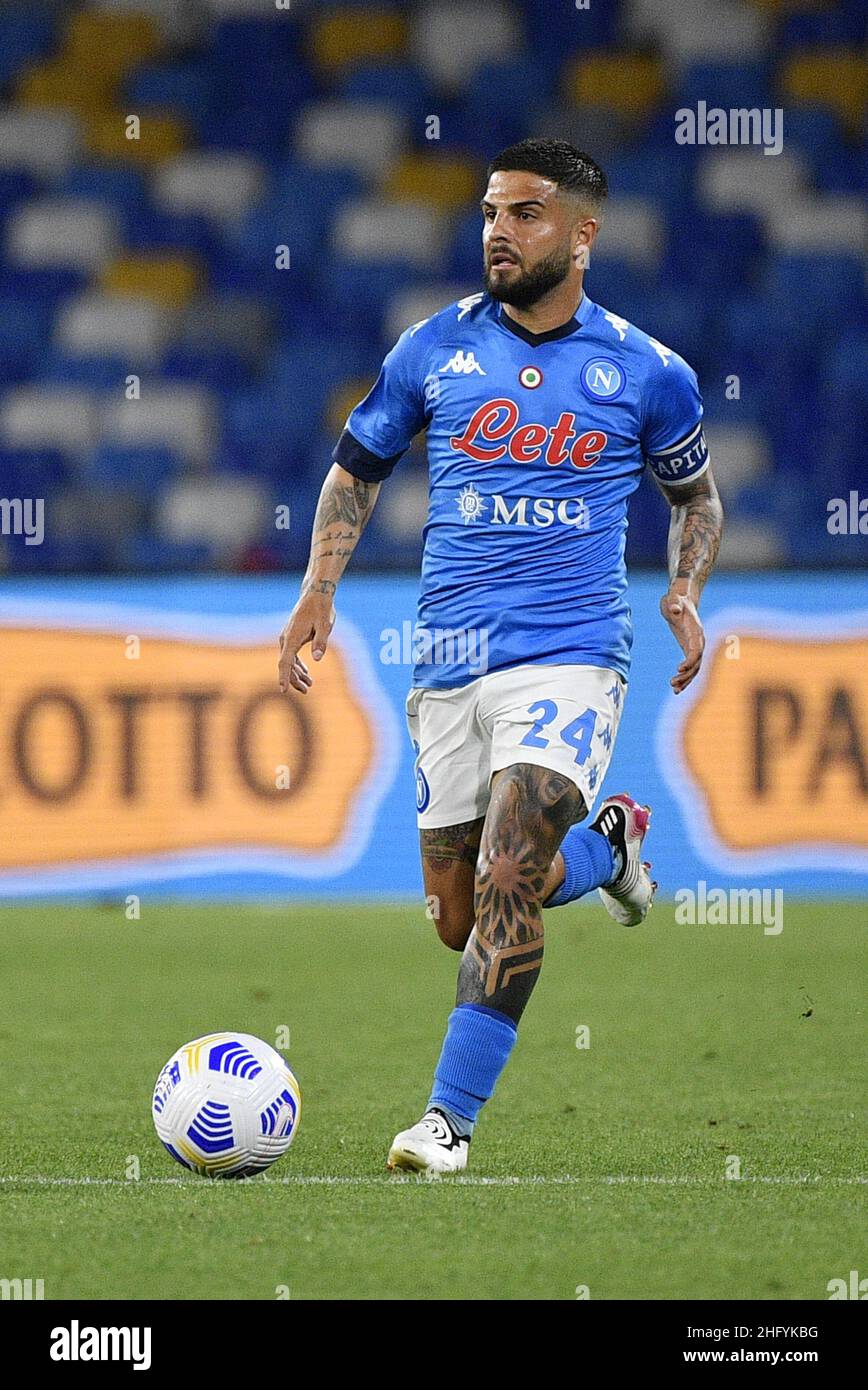 Fabrizio Corradetti / Lapresse 23/05/2021 Naples, Italie football sportif Napoli vs Hellas Verona - Ligue italienne de football A TIM 2020/2021 - Stade San Paolo.Dans la photo: Lorenzo Insigne (Napoli) Banque D'Images