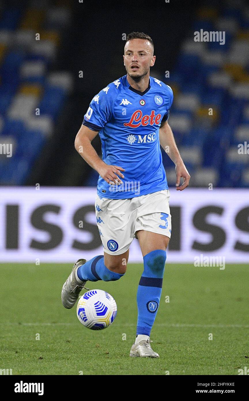 Fabrizio Corradetti / Lapresse 23/05/2021 Naples, Italie football sportif Napoli vs Hellas Verona - Ligue italienne de football A TIM 2020/2021 - Stade San Paolo.Dans la photo: Amir Rrahmani (Napoli) Banque D'Images