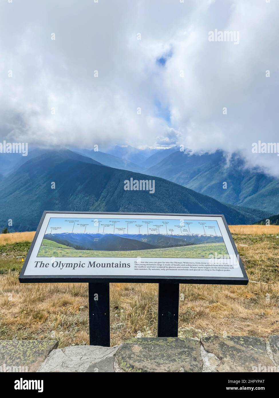 Hurricane Ridge est une région montagneuse du parc national olympique de Washington.À environ 18 km (29 miles) par la route de Port Angeles, la crête est op Banque D'Images