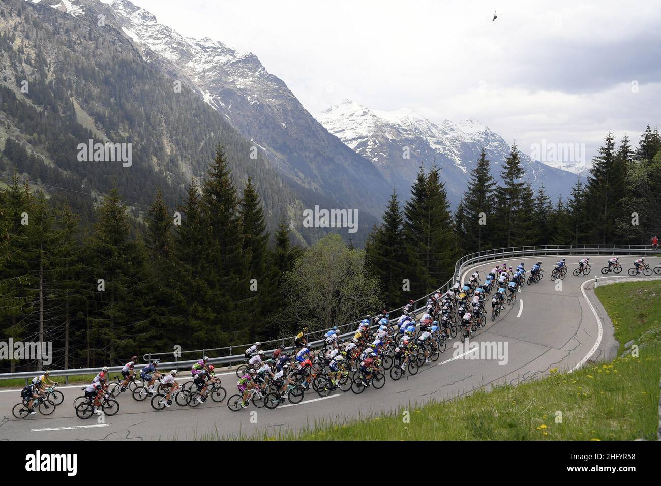Fabio Ferrari/Lapresse 29 mai 2021 Italie Sport Cycling Giro d'Italia 2021 - 104th Edition - Stage 20 - de Verbania à Valle Spluga Alpe Motta dans le pic: Pendant la course Banque D'Images