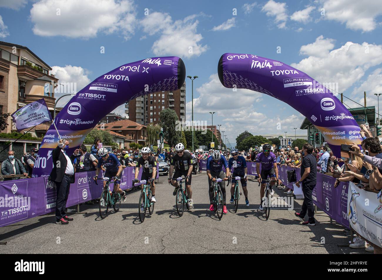 Nicolo Campo/Lapresse 30 mai 2021 Sesto San Giovanni (Milan) (Italie) Sport - Cyclisme Giro d Italia 2021 Giro E - 21 stage de Sesto San Giovanni à Milan Tissot ITT dans le pic: Giro E Stage 21 Banque D'Images
