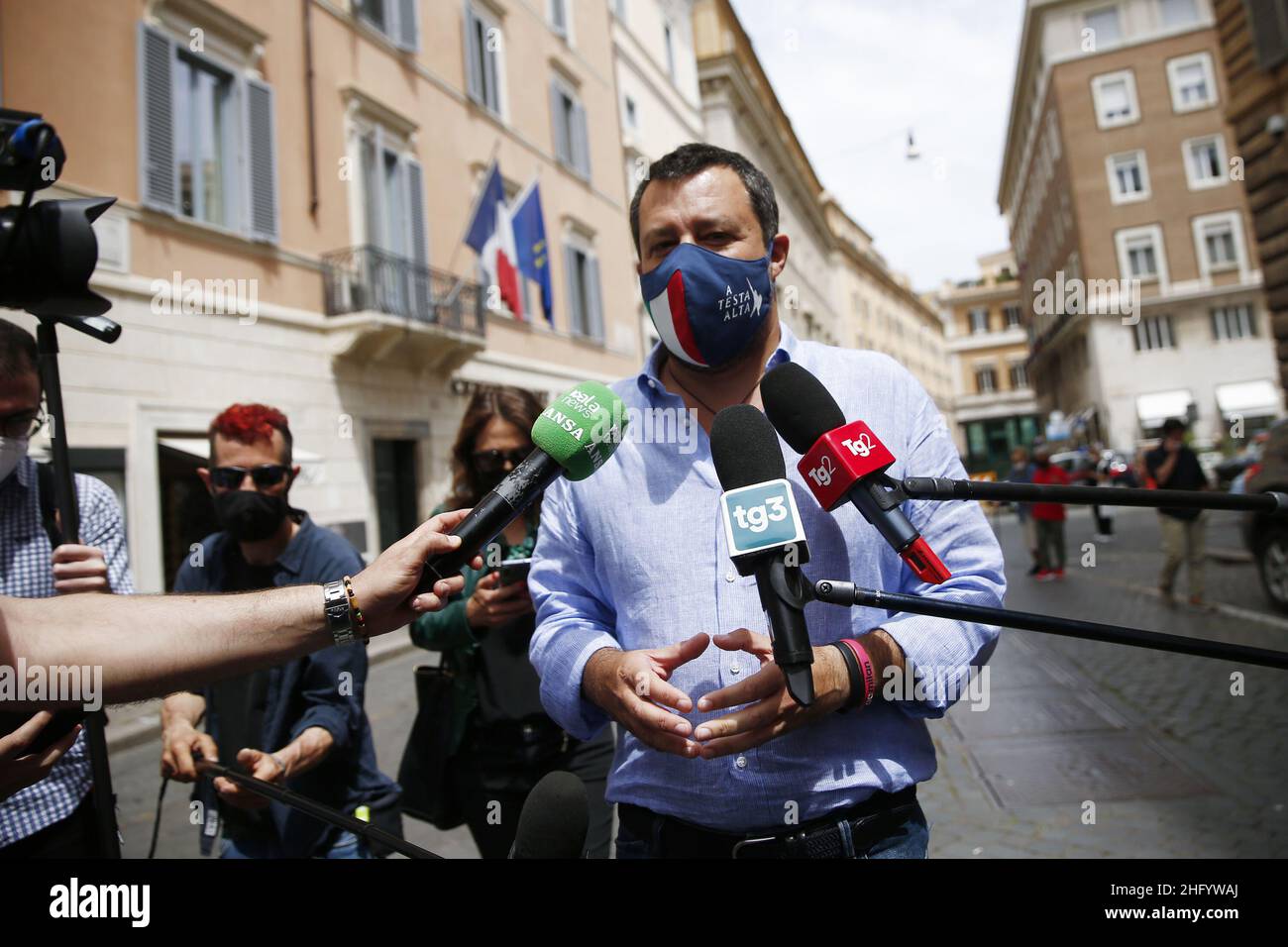 Cecilia Fabiano/ Lapresse 02 juin 2021 Rome (Italie) politique Matteo Salvini point de presse dans le pic: Matteo Salvini Banque D'Images