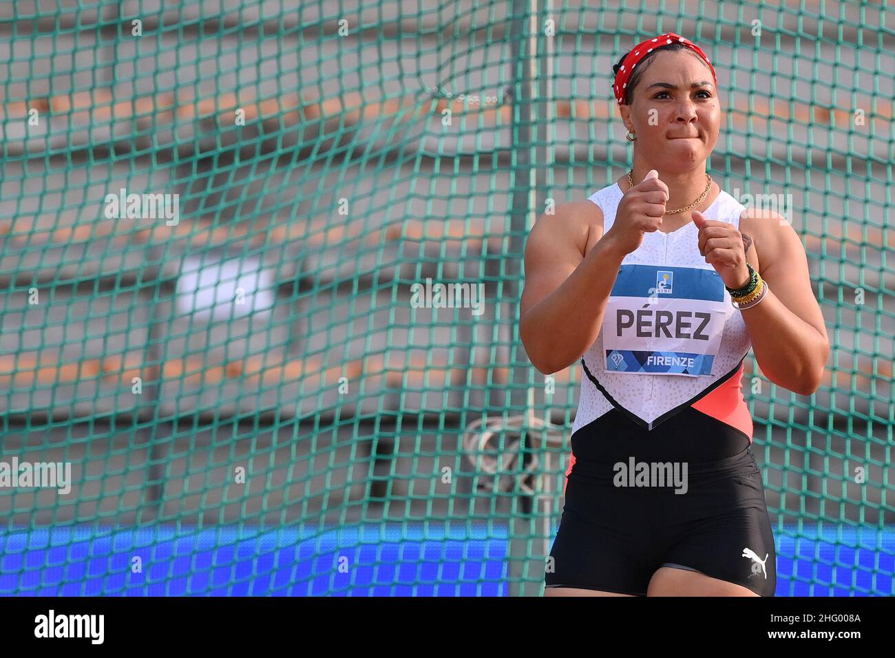 Alfredo Falcone - Lapresse 10/06/2021 Florence (Italie) Sport athlétisme Golden Gala Pietro Mennea dans le pic:Perez Yaime' Banque D'Images