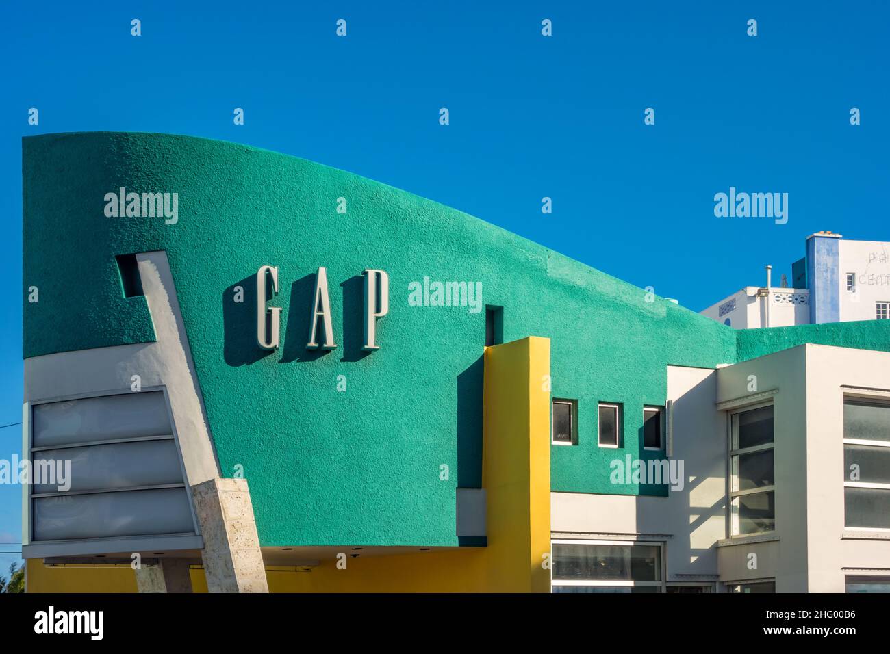 Magasin dans le quartier art déco de Miami Beach, Floride, États-Unis Banque D'Images