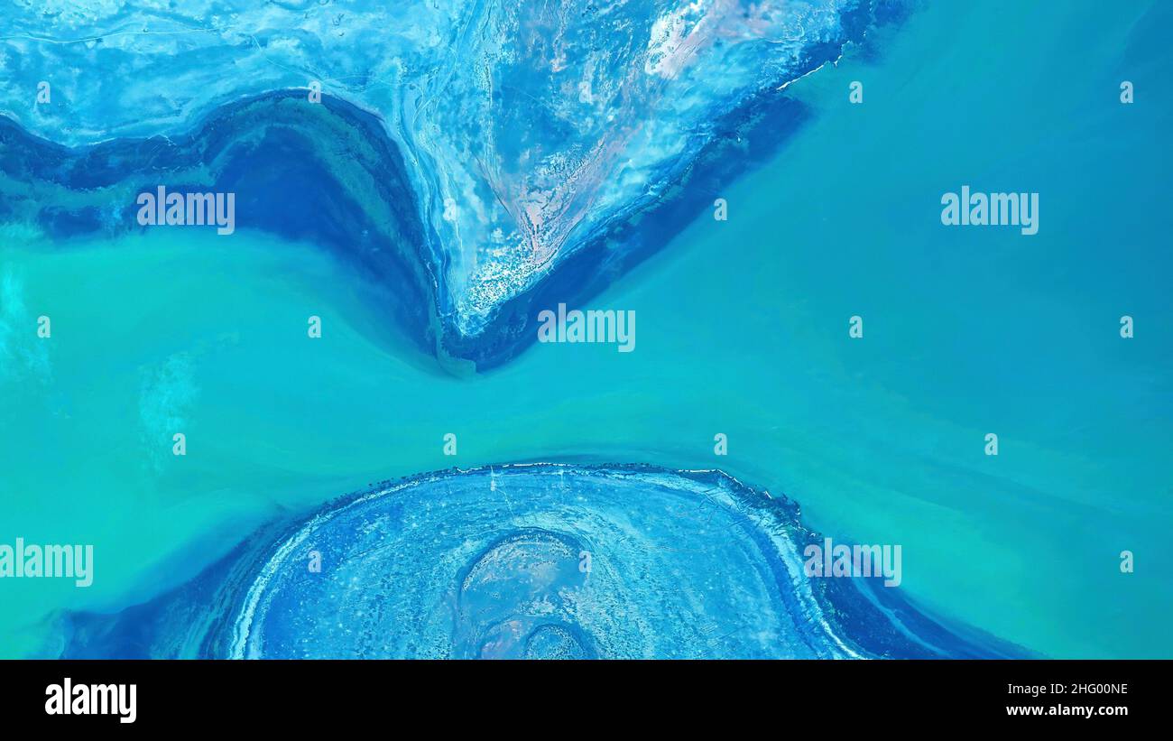 Mer d'Aral du Nord, Kazakhstan.Amélioration numérique de la beauté naturelle.Éléments de cette image fournis par la NASA Banque D'Images