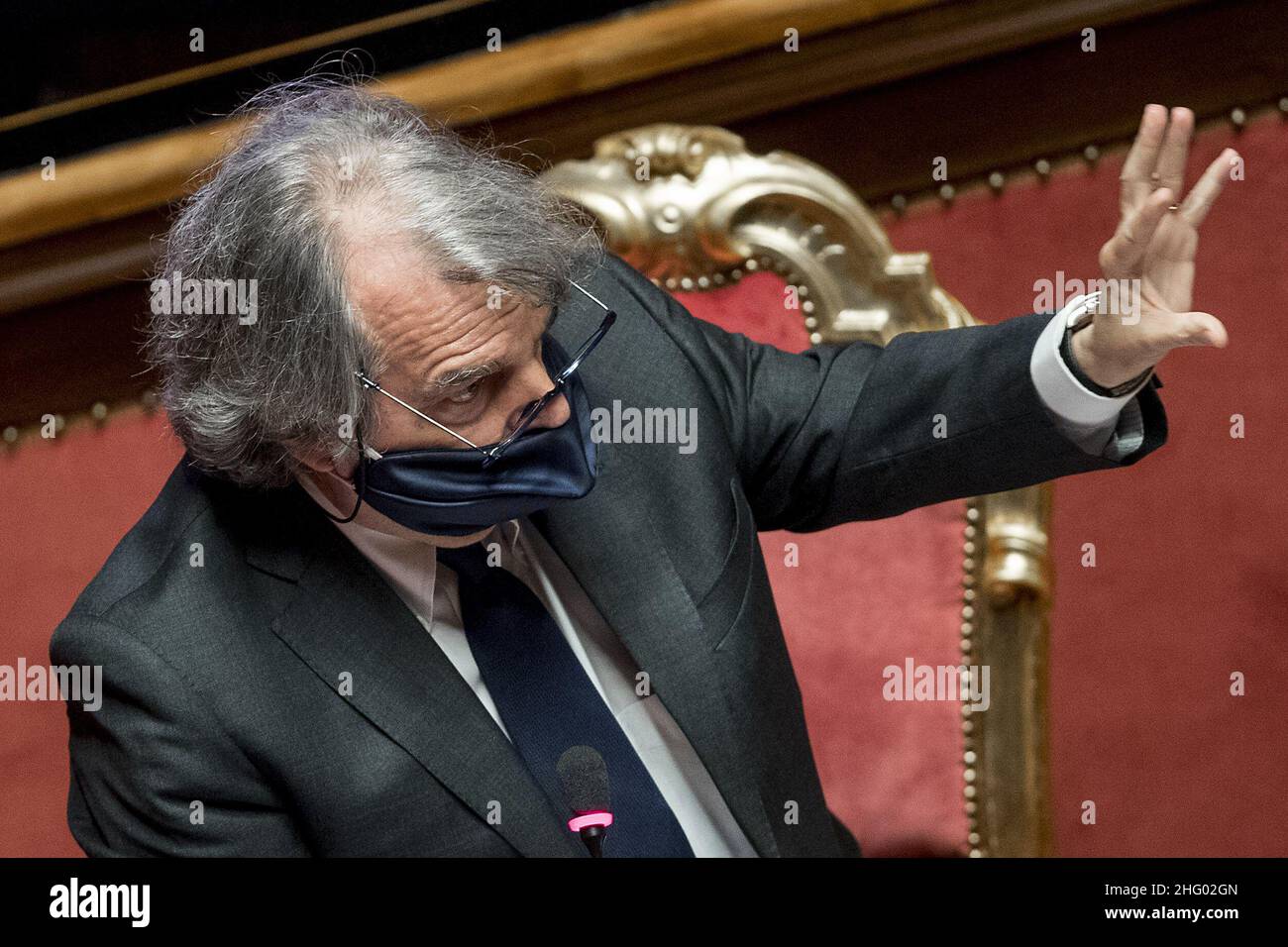 Roberto Monaldo / Lapresse 17-06-2021 Rome (Italie) Sénat - heure des questions sur le pic Renato Brunetta Banque D'Images