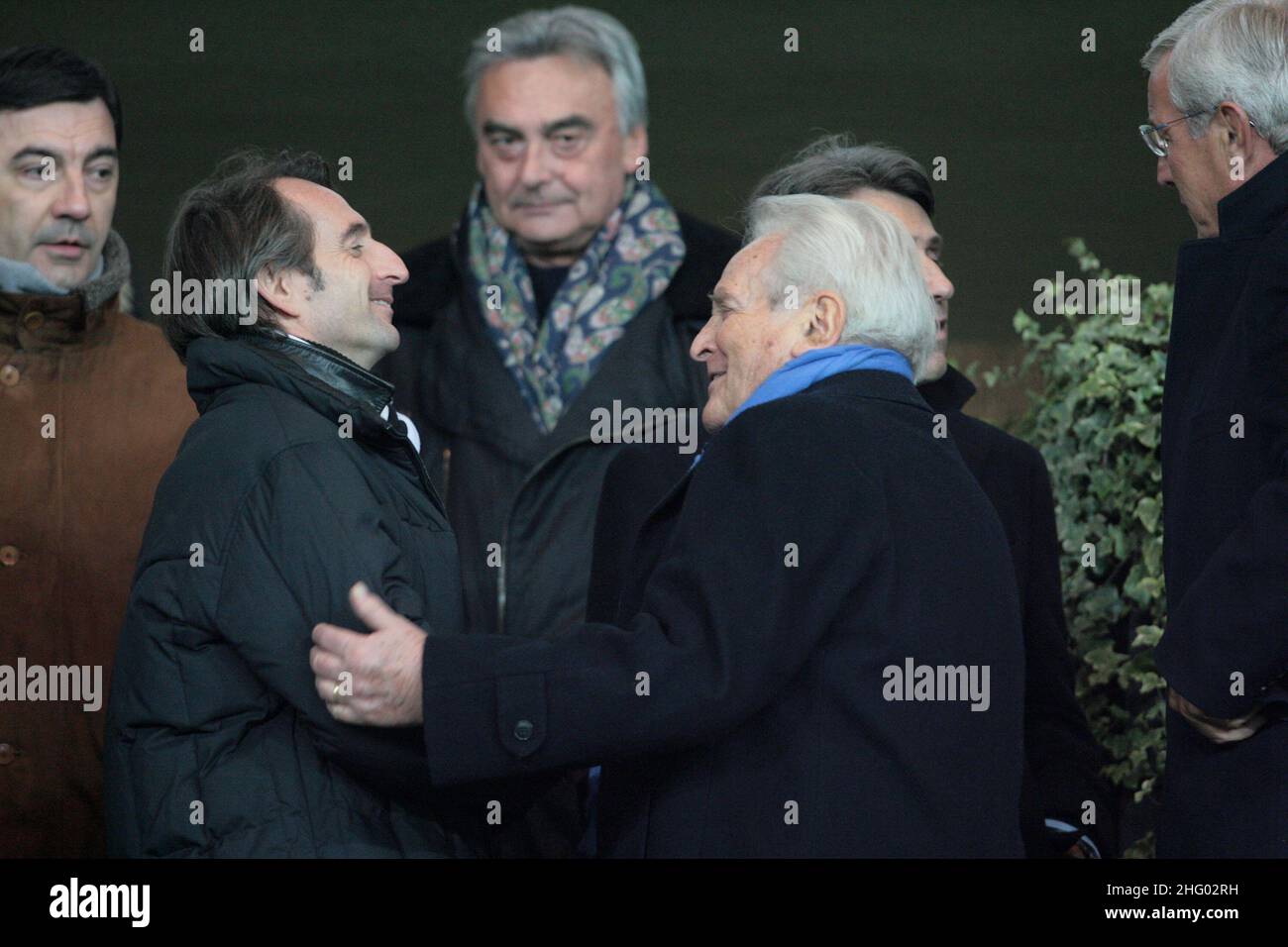 *****Collection Juventus *****&#xa9;Jonathan Moscrop - Lapresse 30 01 2008 Torino ( Italia ) Sport Calcio Juventus / Inter - TIM Coppa Italia quarti di finale Ritorno - 2007 2008 Nella foto :Jean-Claude blanc e Boniperti &#xa9;Jonathan Moscrop - Lapresse 30 01 2008 Turin ( Italie ) Sport Soccer Juventus versus Inter - coupe italienne "Coppa Italia" quart final 2nd jambe - 2007 2008 dans la photo: Jean-Claude blanc et Boniperti Banque D'Images