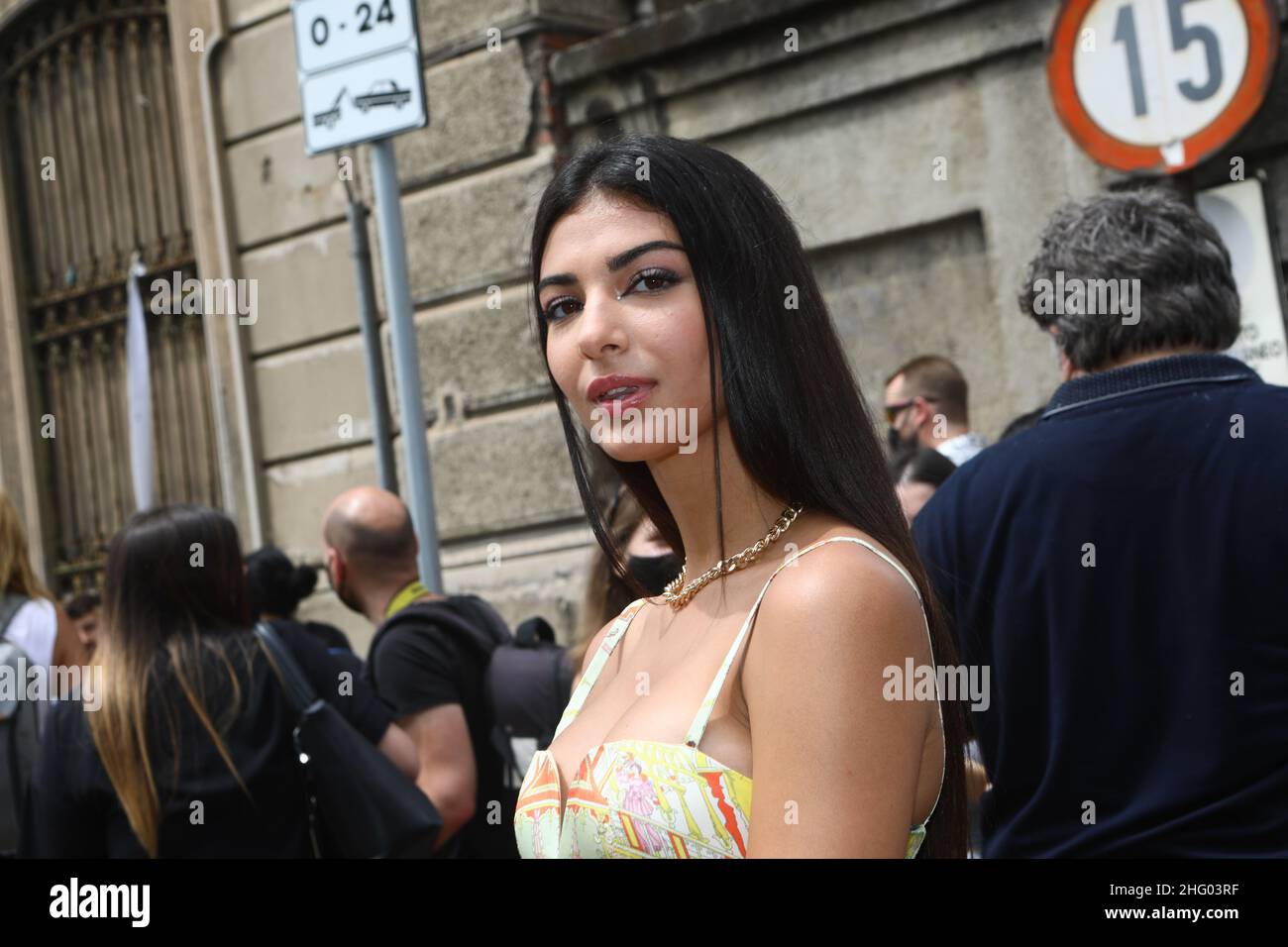 Mairo Cinquetti - Lapresse 20 juin 2021 Milan - Italie spectacles arrivées au salon Etro pendant la semaine de la mode de Milan 21/22 dans le cadre du pic: ELISA Maino Banque D'Images