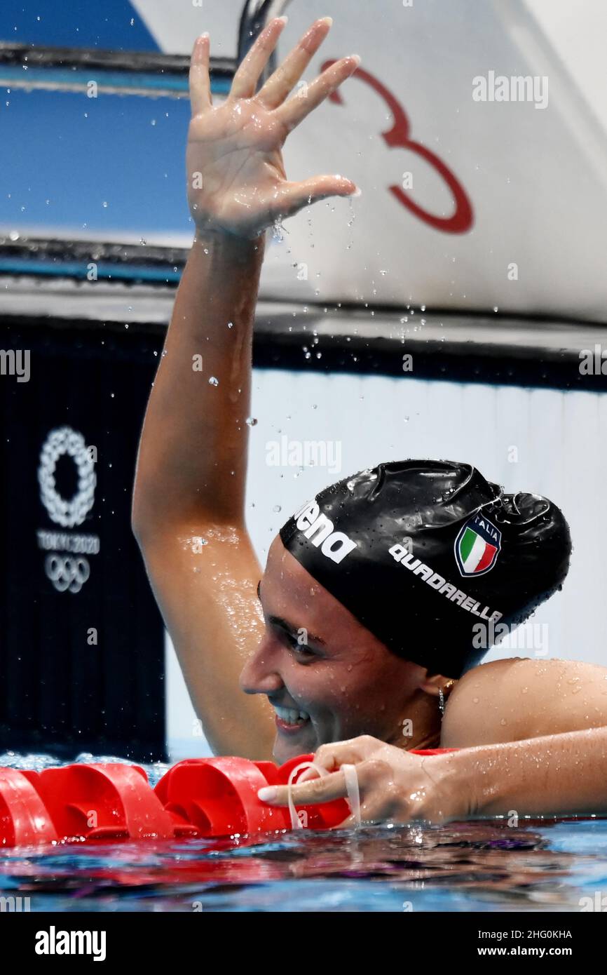 GIAN Mattia d'Alberto / Lapresse 31 juillet 2021 Tokyo Tokyo Jeux Olympiques 2020 natation dans le pic: Simona Quadarella ITA, médaille de bronze 800 fs Banque D'Images