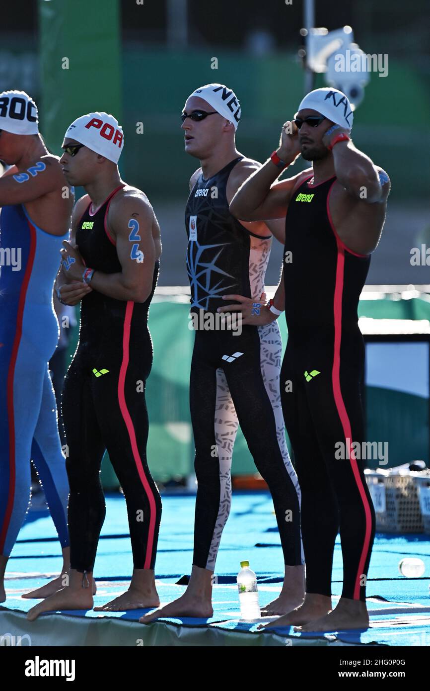 GIAN Mattia d'Alberto / Lapresse 05 août 2021 Tokyo Tokyo Jeux Olympiques 2020 Marathon masculin natation dans le pic: Ferry Weertman NED Banque D'Images