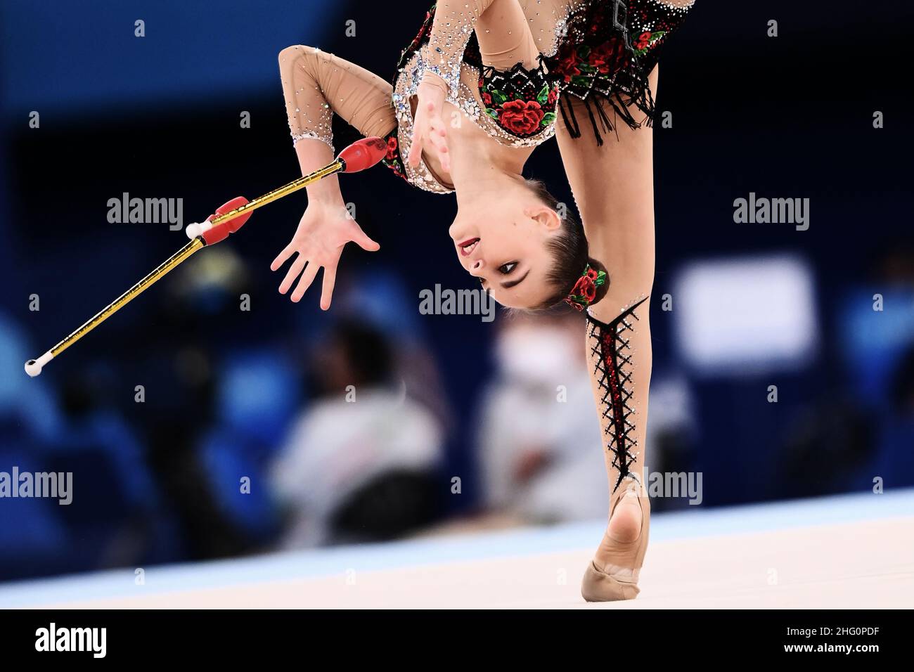 GIAN Mattia d'Alberto / Lapresse 06 août 2021 Tokyo Tokyo Jeux Olympiques de 2020 Gym rythmique dans le pic: AVERINA Arina ROC Banque D'Images