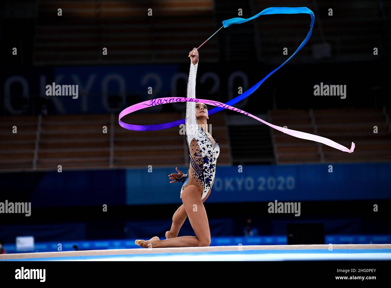 GIAN Mattia d'Alberto / Lapresse 06 août 2021 Tokyo Tokyo Jeux Olympiques de 2020 Gym rythmique dans le pic: POHRANYCHNA Khrystyna UKR Banque D'Images