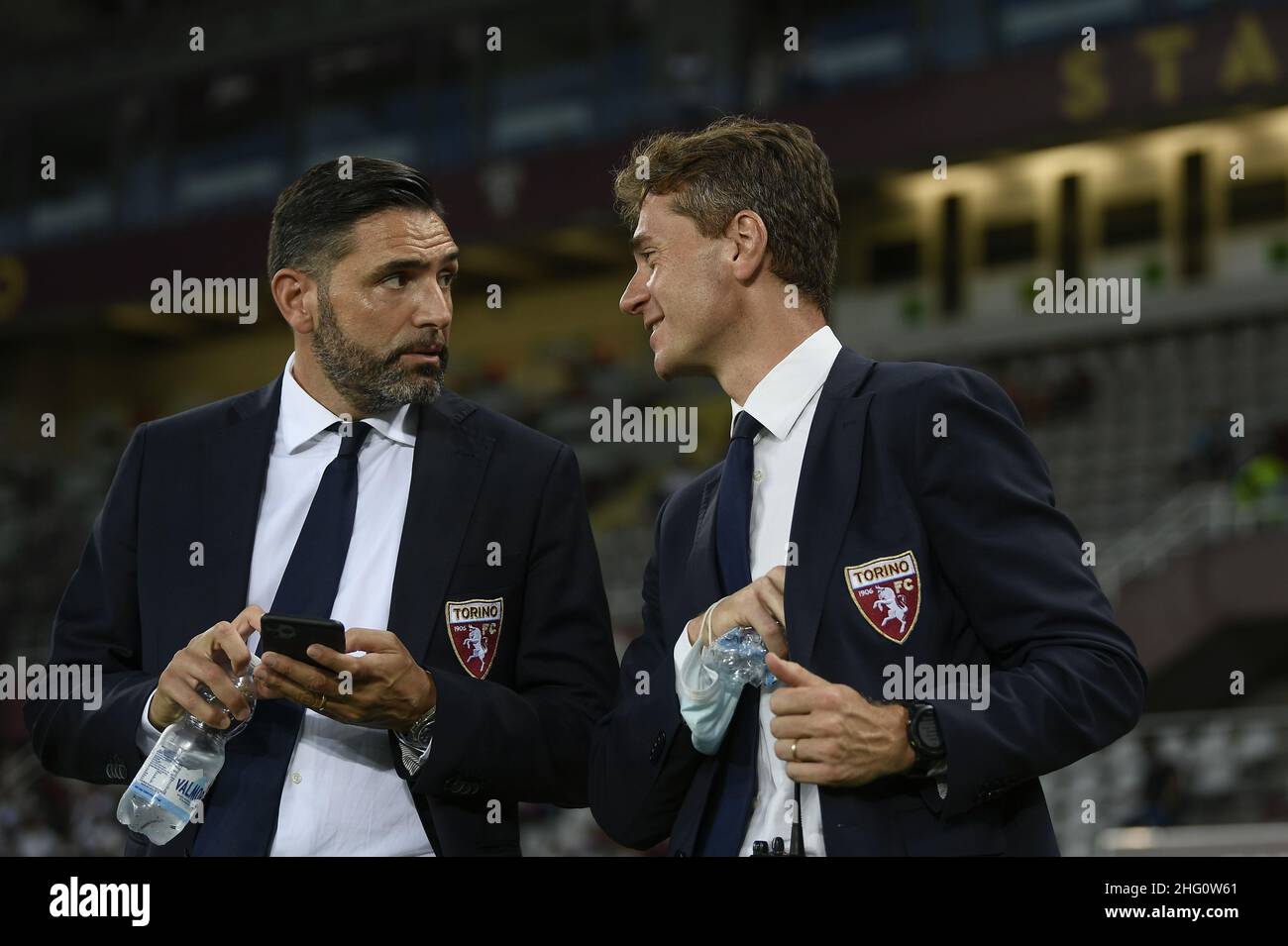 Foto Lapresse - Fabio Ferrari 15 Agosto 2021 Torino, Italia Sport Calcio ESCLUSIVA TORINO FC Torino FC vs Cremonese - Coppa Italia Serie A TIM 2021/2022 -Primo turno- Stadio Olimpico Grande Torino.Nella foto: Barile (Torino FC); Vagnati photo Lapresse - Fabio Ferrari 15 août 2021 Turin, Italie sport de football EXCLUSIF TORINO FC Torino FC vs Cremonese - Italie TIM Cup 2021/2022 - Premier tour - stade 'Olimpico Grande Torino'.Dans le pic: Barile (Torino FC); Vagnati Banque D'Images