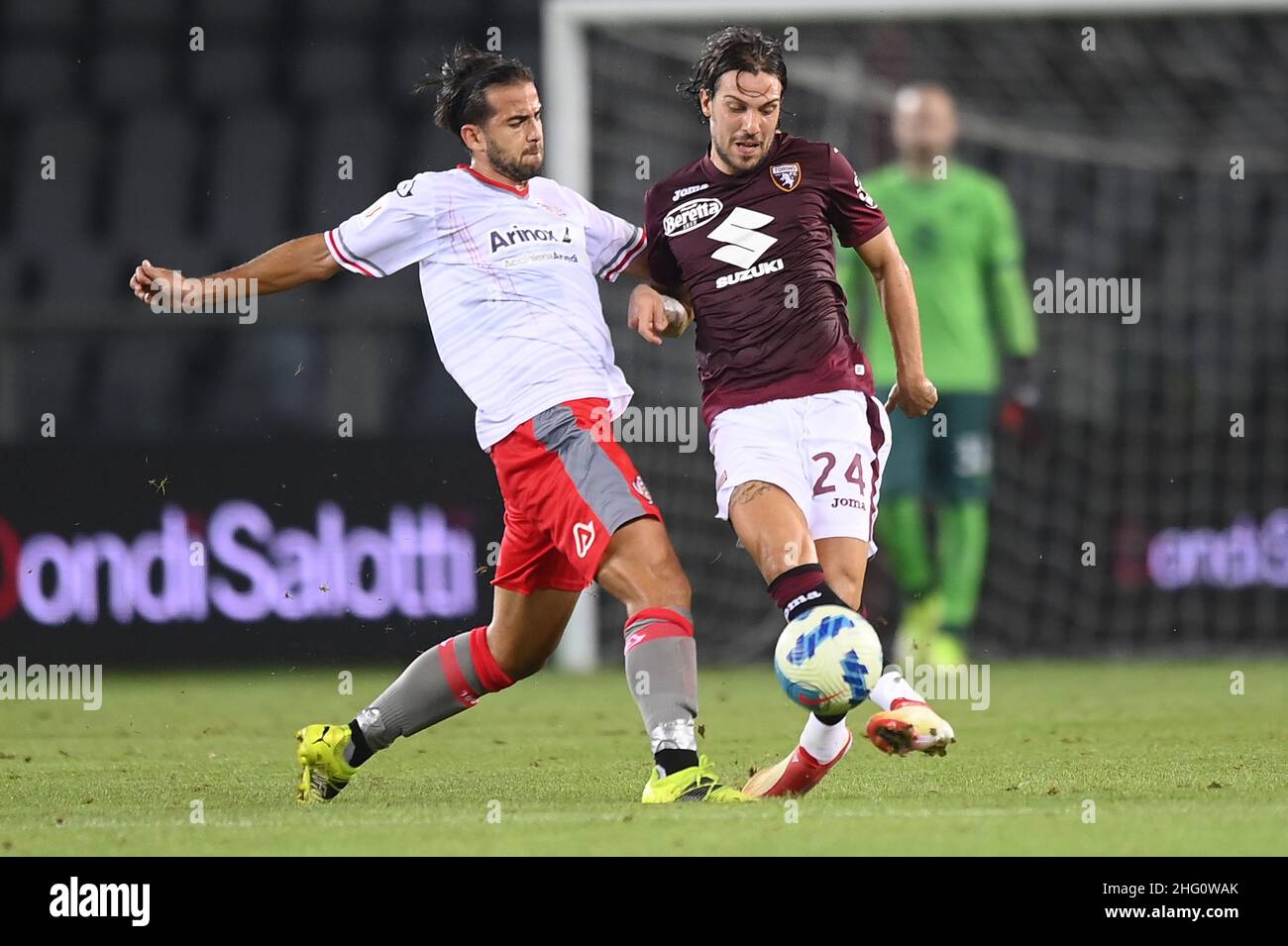 Lapresse - Fabio Ferrari 15 août 2021 Turin, Italie sport football EXCLUSIF TORINO FC Torino FC vs Cremonese - Italie TIM Cup 2021/2022 - Premier tour - stade "Olimpico Grande Torino".Dans la photo: Simone Verdi (Torino FC); Banque D'Images