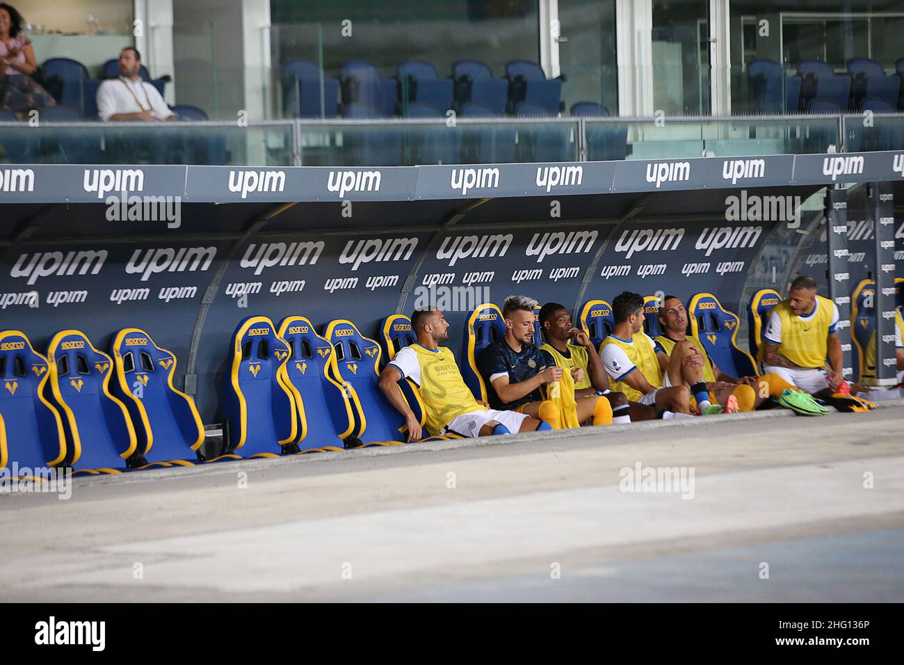 Paola Garbuio/Lapresse 27 août 2021 - Verona, Italie Sport, Soccer Hellas Verona vs inter - Italien Serie A football Championship 2021/2022 - Marcantonio Bentegodi Stadium.Dans la photo: Banc Banque D'Images