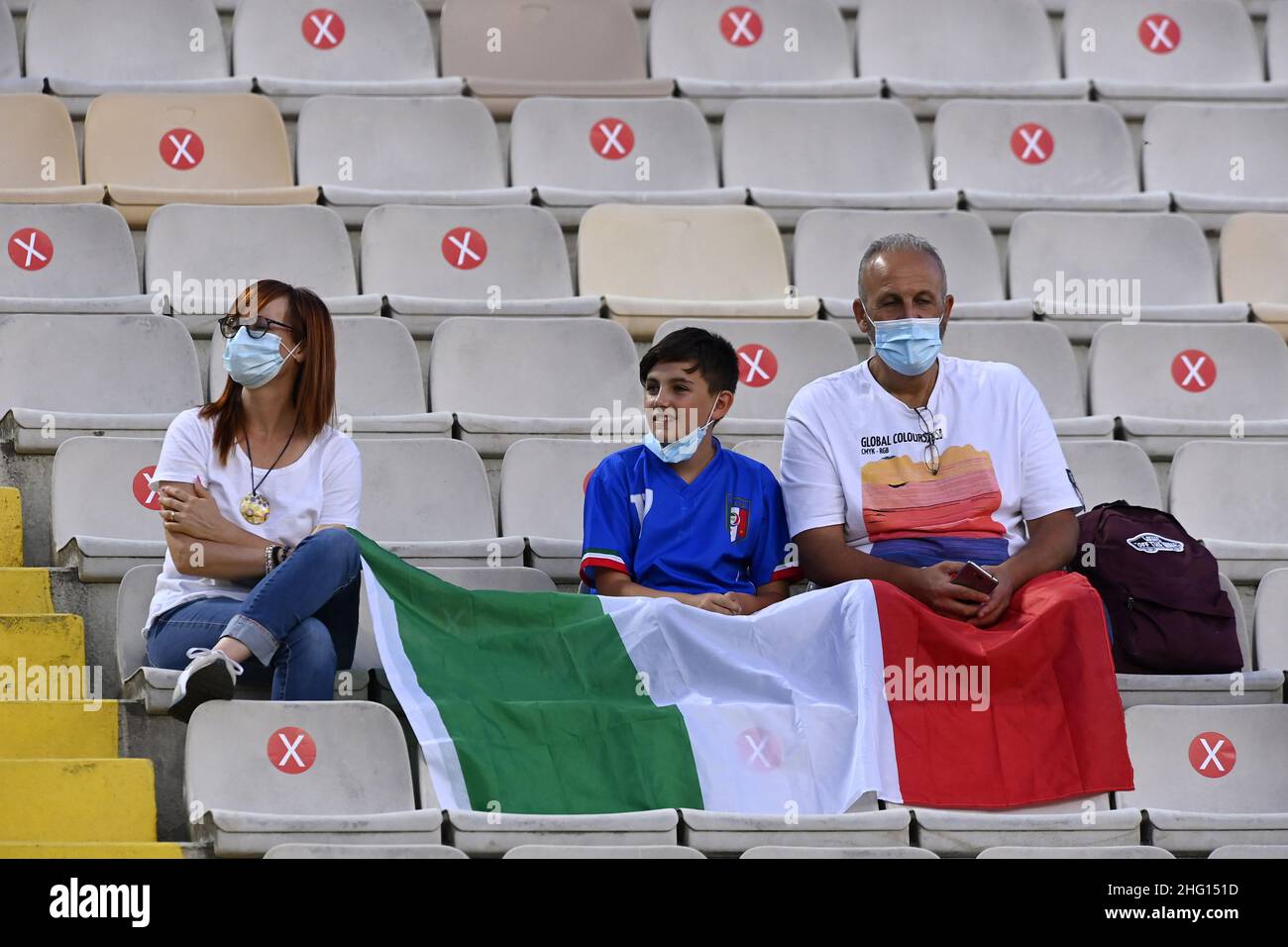 Lapresse - Fabio Ferrari septembre 02 2021 Florence, Italie football Italie vs Bulgarie - Qatar qualifications de coupe du monde - Stade Artemio Franchi de Florence dans le pic: Supporters Banque D'Images