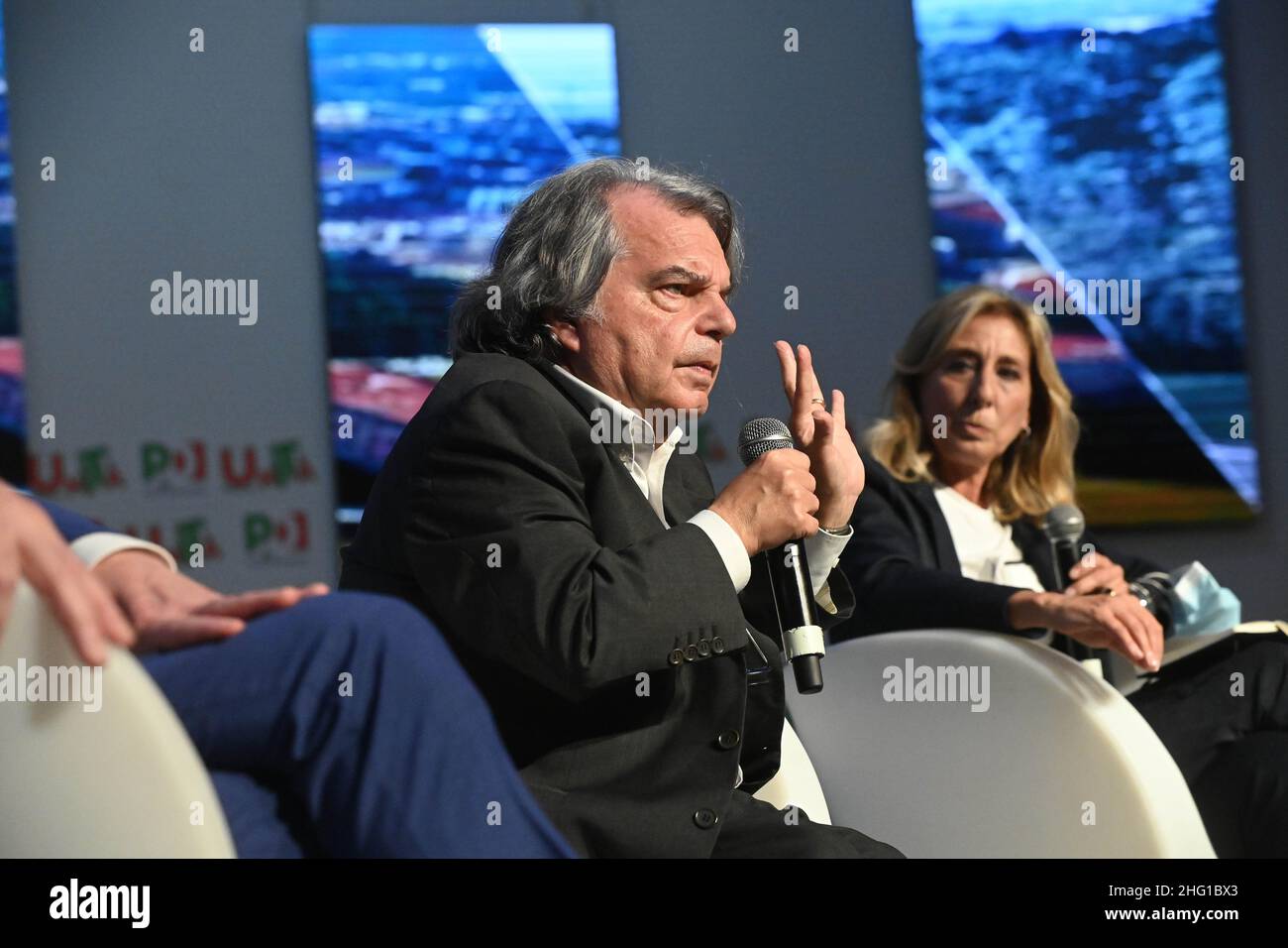 Michele Nucci/Lapresse 10 septembre 2021 - Bologna, Italie Actualités Ministre Renato Brunetta au Festival national de l'unité Banque D'Images