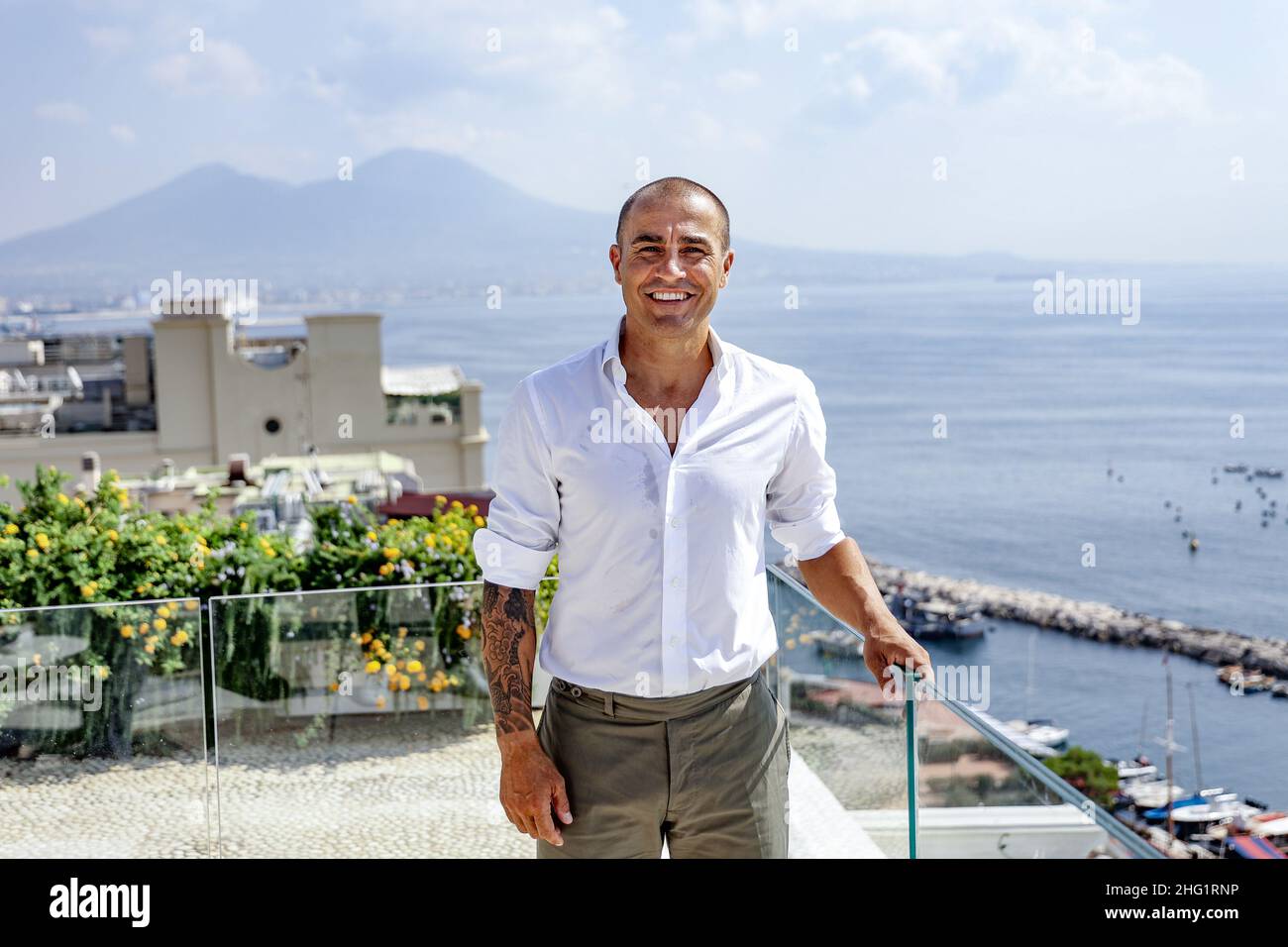 Alessandro Garofalo /Lapresse 28 septembre 2021 et#xA0; Naples, Italie Conférence de presse de l'hôtel Vesuvio sur la photo: Fabio Cannavaro Banque D'Images