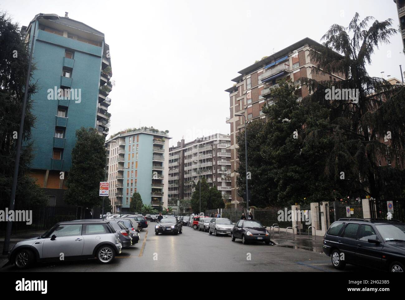 Le quartier où il est dit que David Beckam vivra à Milan. Banque D'Images