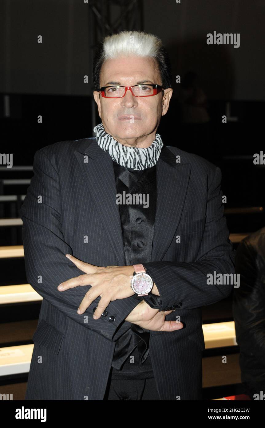 Cristiano Malgioglio participe à la Fashion week de Milan, en Italie. Banque D'Images