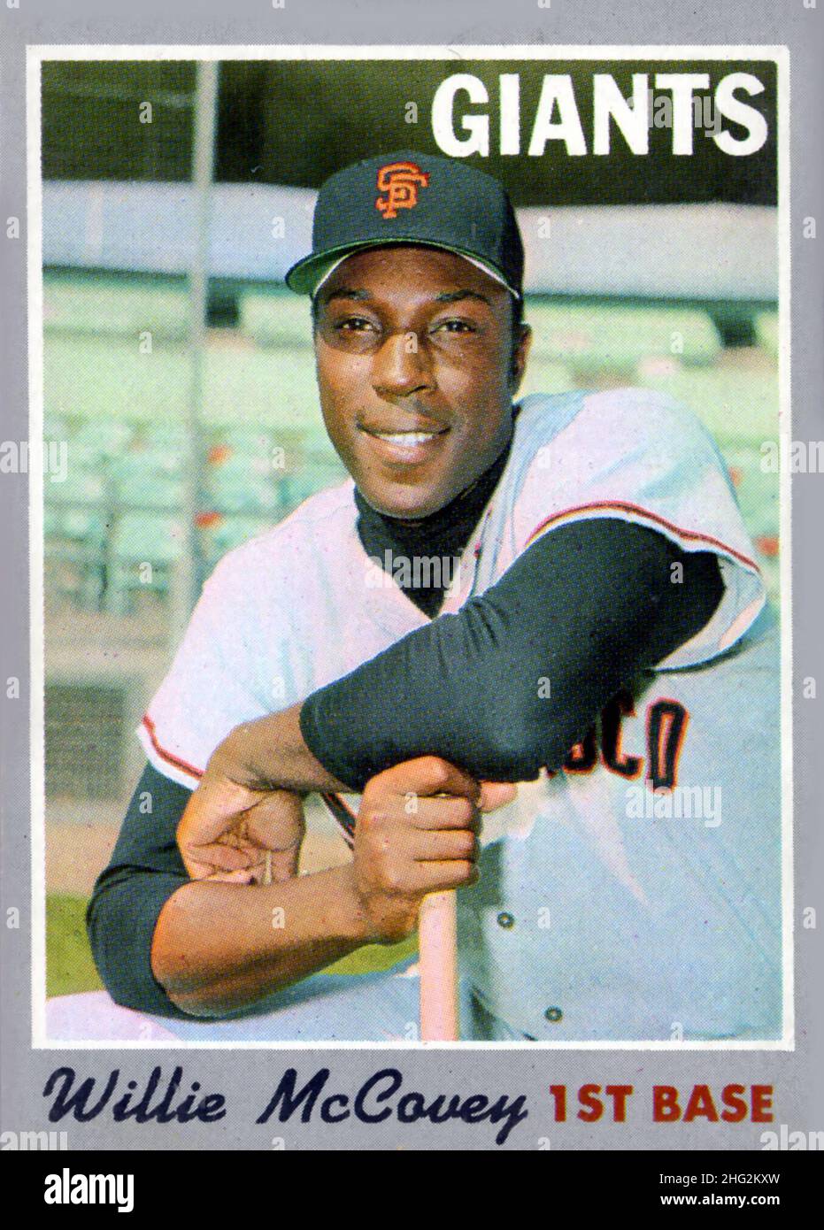 Une carte de base-ball 1970 Topps représentant Willie McCovey avec les San Francisco Giants. Banque D'Images