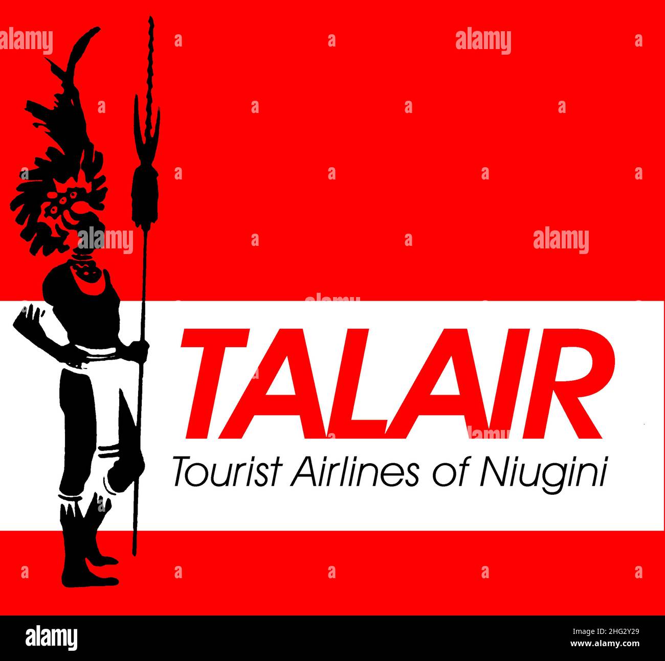 Recréation du logo Talair.La compagnie aérienne a cessé ses activités en 1993. Banque D'Images