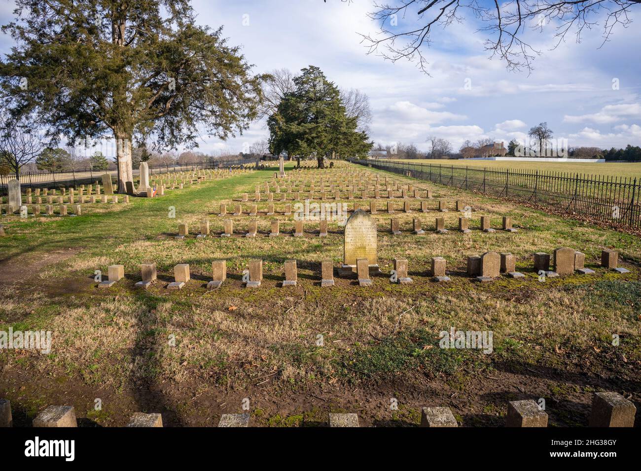 Le cimetière de la Confédération McGavock est situé à Franklin, Tennessee.Il a été établi en juin 1866 comme cimetière privé sur des terres données par les McGavock Banque D'Images
