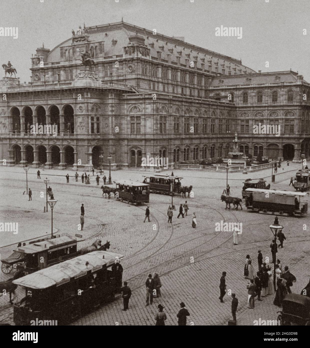 Photo d'époque de l'Opéra impérial, Vienne, Autriche.1900s Banque D'Images