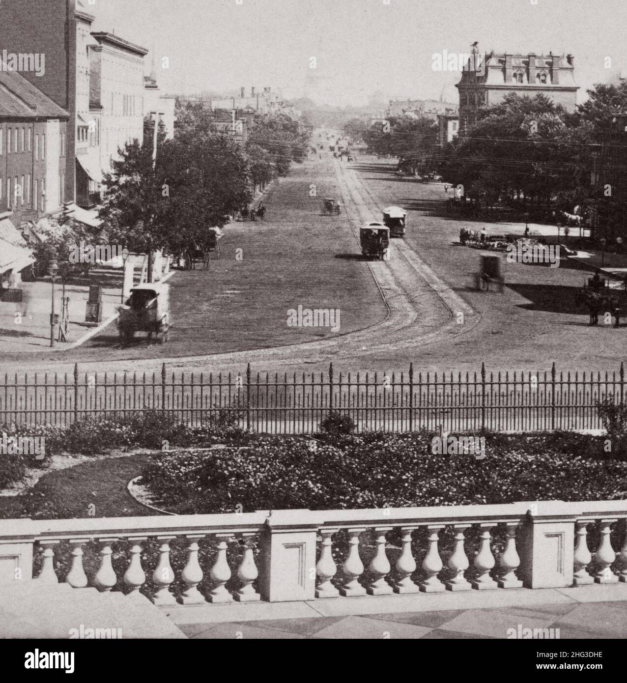 Photo d'époque de Washington, D.C. Pennsylvania Avenue.ÉTATS-UNIS.1890s Banque D'Images