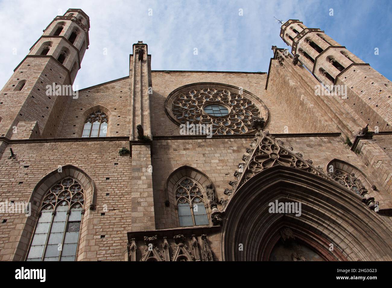 Basilique de Santa Maria del Mar à Barcelone, Espagne, Europe Banque D'Images