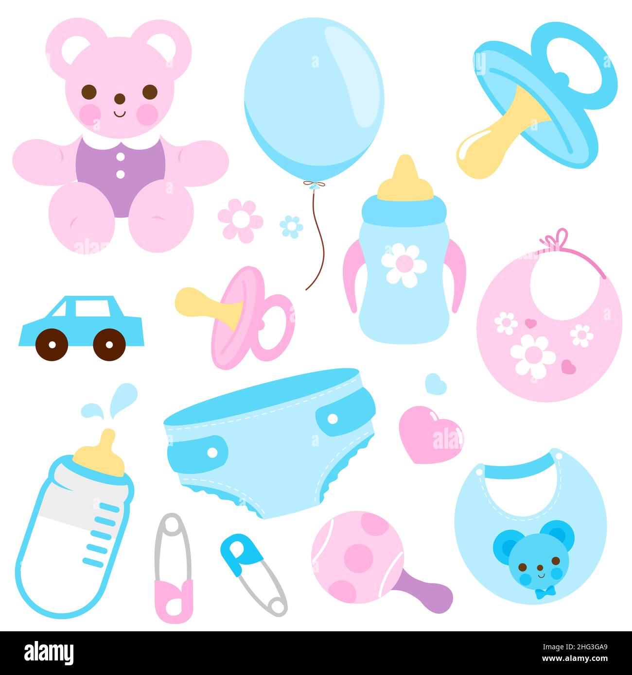 Accessoires Pour Bebe Fille Et Bebe Garcon Photo Stock Alamy