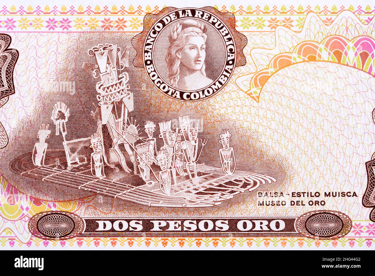 El Dorado du musée de l'or de l'argent colombien ancien Banque D'Images