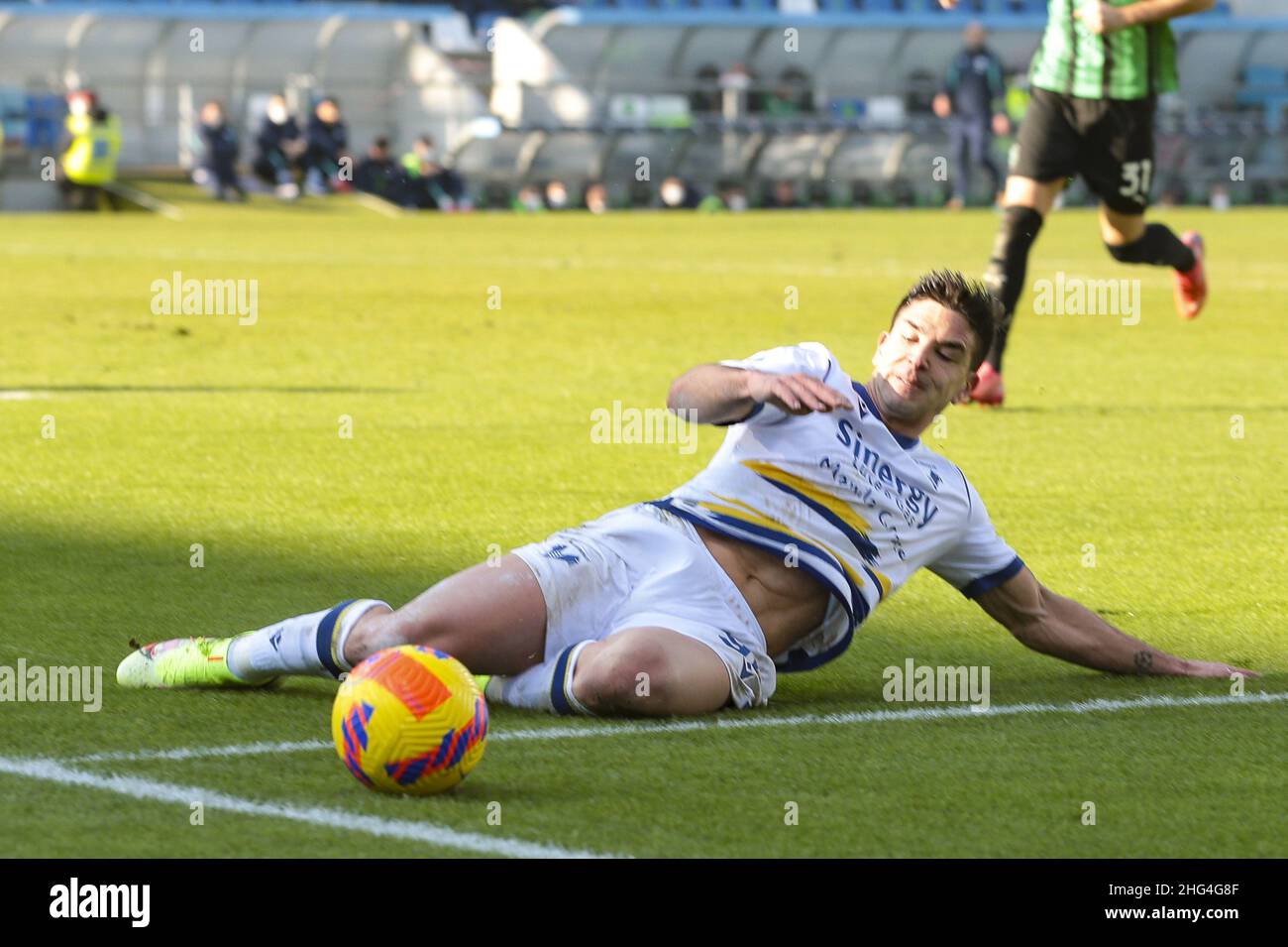 Reggio Emilia (RE), Italia, 16 Gennaio 2022, Mapei Stadium - Citta del Tricolor, 22Â° giornata Campionato Serie A Tim 2021/2022, incontro tra le escadron del Sassuolo Calcio e dell'Hellas Verona, nella foto: 99 Giovanni Simeone Banque D'Images