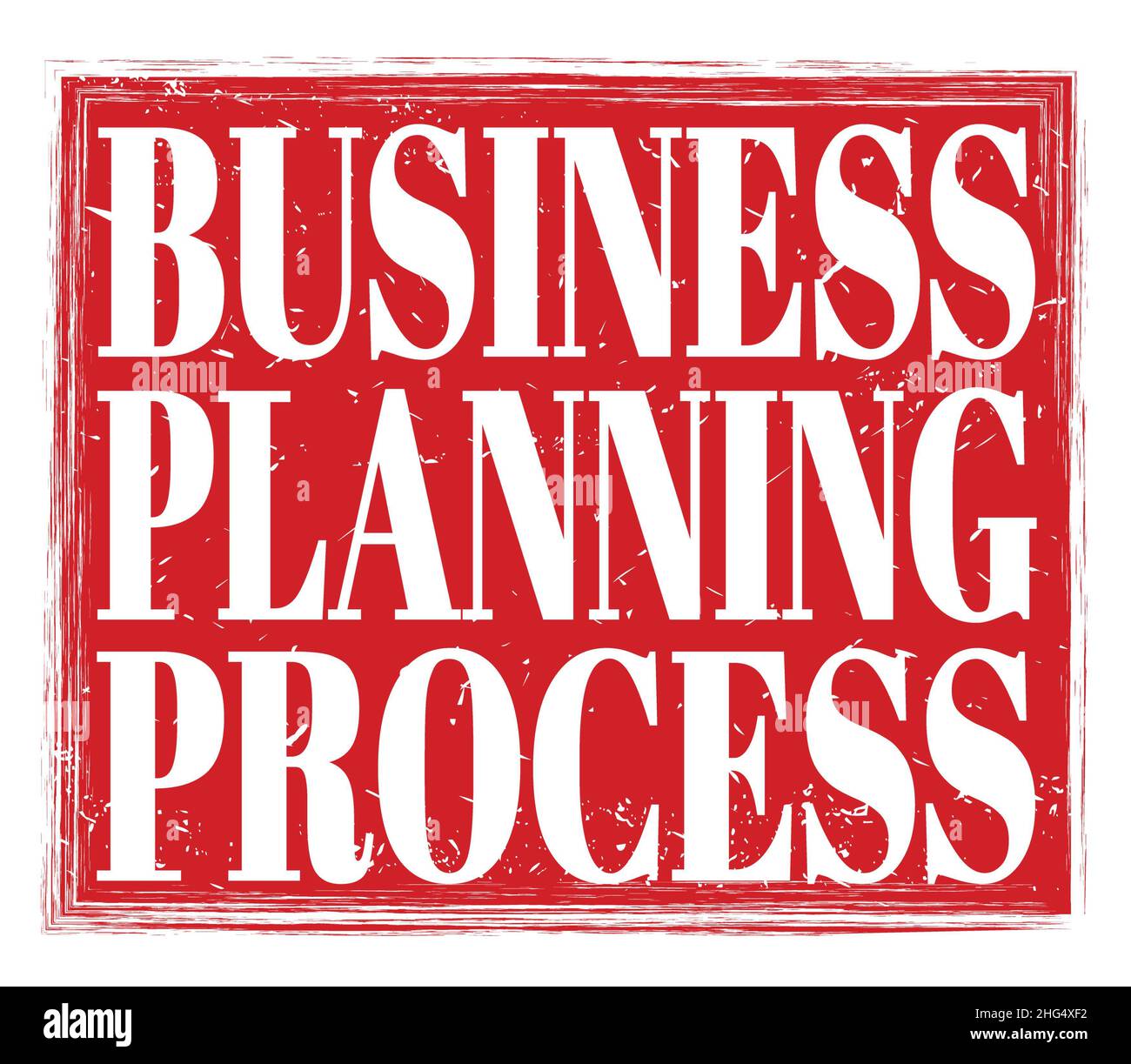 PROCESSUS DE PLANIFICATION DES ACTIVITÉS, inscrit sur l'affiche rouge en forme de timbre grungy Banque D'Images