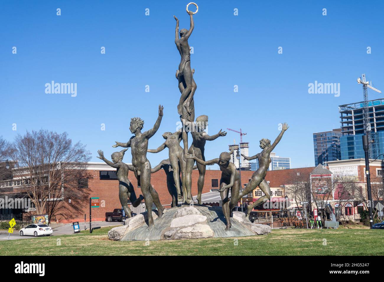 Music Row est un quartier historique situé au sud-ouest du centre-ville de Nashville, Tennessee, États-Unis.Largement considéré comme le cœur de l'enterta de Nashville Banque D'Images