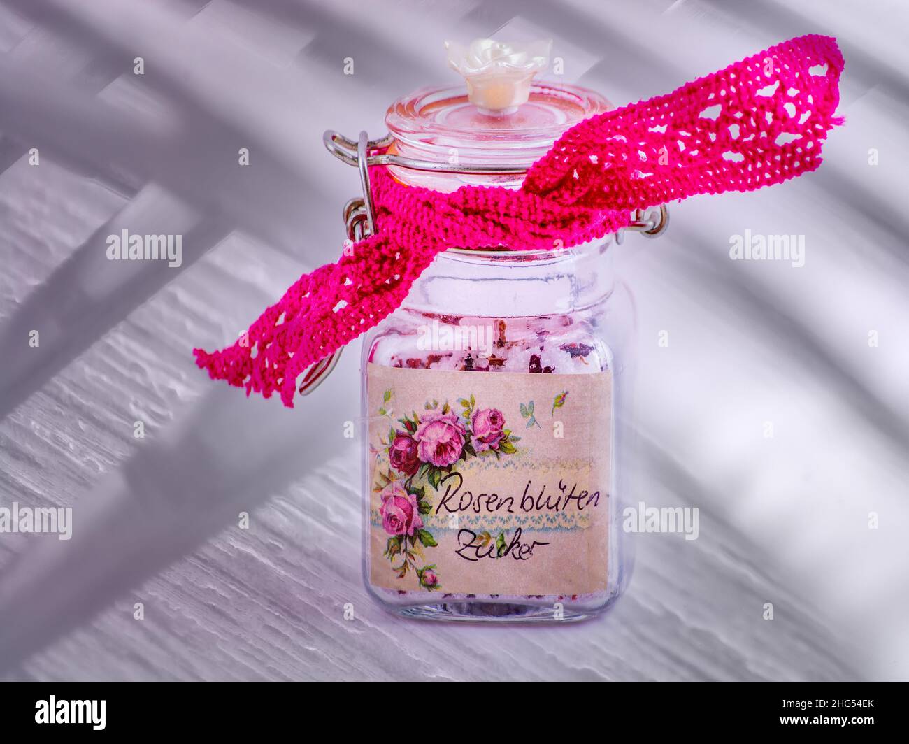 Sucre de pelats à la rose Banque D'Images