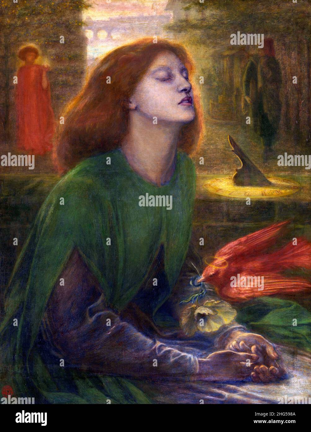 Beata Beatrix de Gabriel Dante Rossetti (1828-1882), huile sur toile, 1864 Banque D'Images