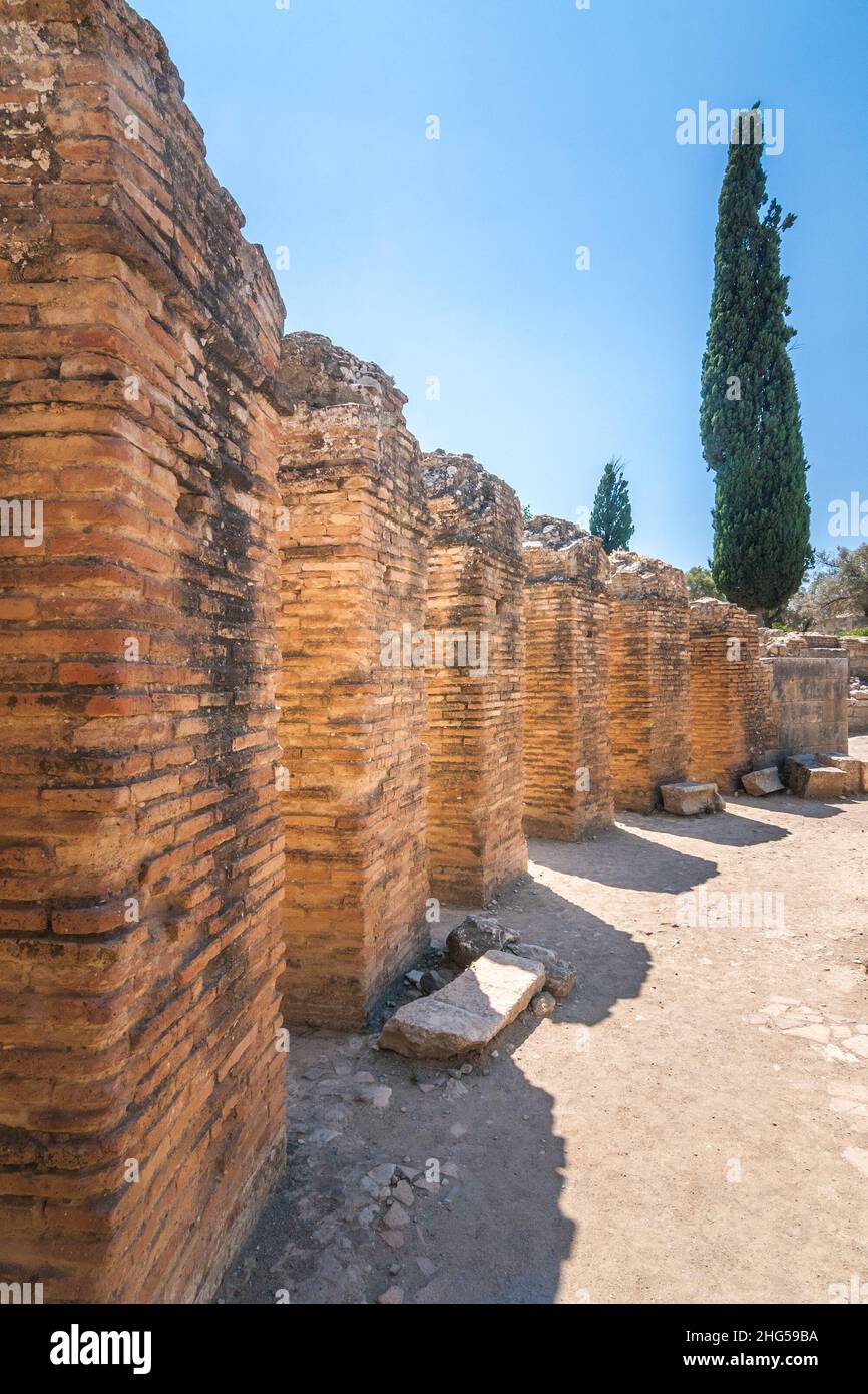 Le site archéologique de Gortys sur l'île de Crète, Grèce, Europe. Banque D'Images